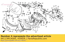 Here you can order the cover, garnish from Honda, with part number 64113MCA000: