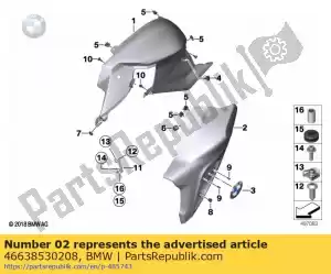 bmw 46638530208 panel de moldura inferior derecha - rohteil / blank (desde 10/2011) - Lado inferior