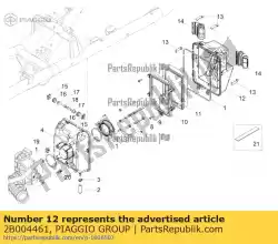 Ici, vous pouvez commander le porte-filtre auprès de Piaggio Group , avec le numéro de pièce 2B004461: