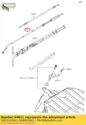 Qui puoi ordinare cavo frizione da Kawasaki , con numero parte 540110564: