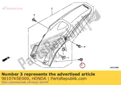 Aqui você pode pedir o parafuso, flange, 6 mm em Honda , com o número da peça 90107KSE000: