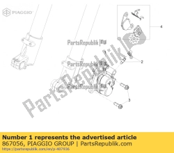 Aprilia 867056, Zacisk hamulca przedniego, OEM: Aprilia 867056