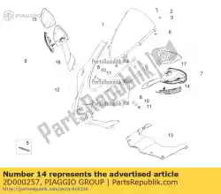 Ici, vous pouvez commander le clignotant l auprès de Piaggio Group , avec le numéro de pièce 2D000257: