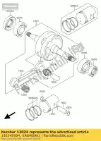 13034S004, Kawasaki, Dragende big end kawasaki kfx50 50 , Nieuw