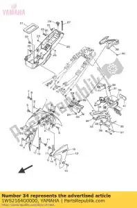 yamaha 1WS2164G0000 stay 2 - Bottom side