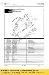 Ici, vous pouvez commander le couvercle latéral rr lh auprès de Piaggio Group , avec le numéro de pièce CM02940100F2: