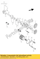 1643035G00, Suzuki, couvercle comp, huile suzuki rm z 450 2005 2006 2007, Nouveau