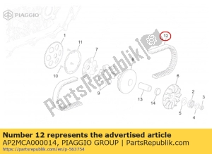 aprilia AP2MCA000014 v-belt - Lato sinistro