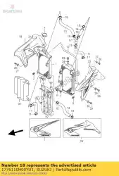 Ici, vous pouvez commander le couvercle, radiateur, auprès de Suzuki , avec le numéro de pièce 1776110H00YU1: