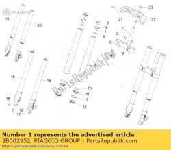 Aprilia 2B002952, Gabel, OEM: Aprilia 2B002952