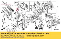 Qui puoi ordinare lampadina comp. (c) (t3) (lunghezza cavo: 100 mm) da Honda , con numero parte 39206MCA013: