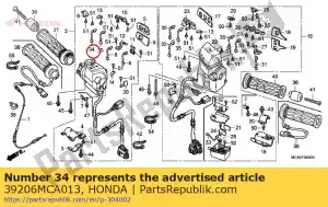 honda 39206MCA013 bulb comp. (c) (t3) (cord length:100mm) - Bottom side