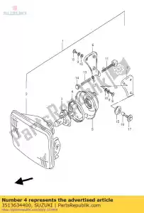 suzuki 3513634400 setter, cabeça lam - Lado inferior