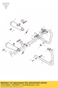 triumph T3010096 flanged sleeve m8 x 12.8 x 17.2 - Bottom side