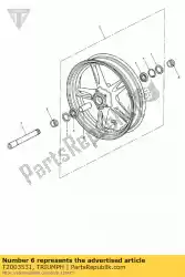 Here you can order the spacer, wheel, 25 83 from Triumph, with part number T2003531: