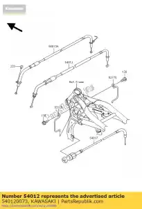 kawasaki 540120073 cable-throttle,closing vn1600- - Bottom side