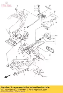 yamaha 901050616900 bullone, flangia - Il fondo