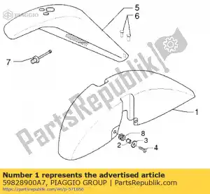 Piaggio Group 59828900A7 front mudguard - Bottom side