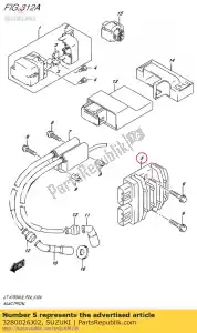 suzuki 3280026J02 rectifier/regulator - Bottom side