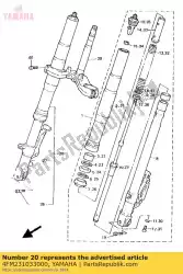 Ici, vous pouvez commander le ensemble de fourche avant (droite) auprès de Yamaha , avec le numéro de pièce 4FM231033000: