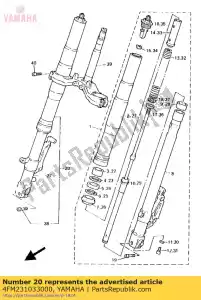 Yamaha 4FM231033000 voorvork assy (r.h) - Onderkant