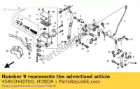 45463HR0F00, Honda, zacisk, blk górny honda trx500fe foretrax foreman es 500 , Nowy