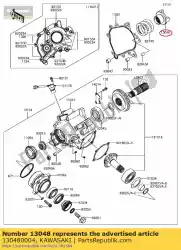 Qui puoi ordinare serranda a camma zg1400a8f da Kawasaki , con numero parte 130480004: