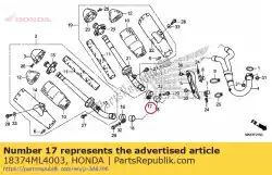 Qui puoi ordinare banda, l. Ex. Tubo da Honda , con numero parte 18374ML4003: