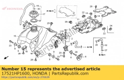 Honda 17521HP1600, Piastra, r. fr. serbatoio, OEM: Honda 17521HP1600