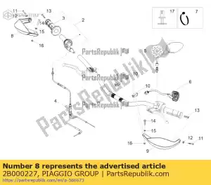 Piaggio Group 2B000227 garde main rh - La partie au fond