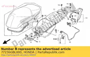 Honda 77236GBL000 veer, stoelvergrendeling - Onderkant