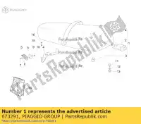 673291, Piaggio Group, ensemble de selle vespa px vespa px zapm74100, zapm74101 zapm74200, zapm743d 125 150 2011 2016 2017 2018, Nouveau