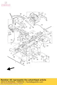 yamaha 26H1414G0000 tubería, raza principal - Lado inferior