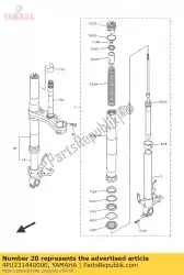 Ici, vous pouvez commander le joint, poussière auprès de Yamaha , avec le numéro de pièce 4PU231440000: