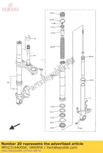 yamaha 4PU231440000 sello, polvo - Lado inferior