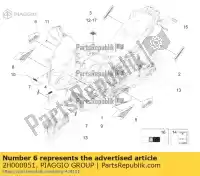 2H000051, Piaggio Group, Decalque do painel lateral direito aprilia  caponord zd4vk000, zd4vka, zd4vk001, zd4vka01 1200 2013 2014 2015 2016, Novo