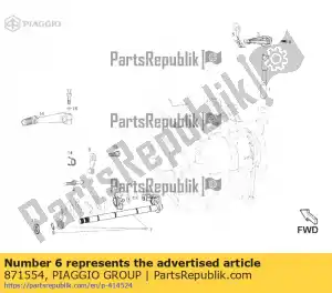 Piaggio Group 871554 palanca - Lado inferior