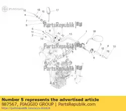 Tutaj możesz zamówić dostawa gazu od Piaggio Group , z numerem części 887567: