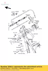 suzuki K540110037 cable-clutch - Bottom side