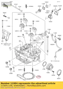 kawasaki 110041158 uszczelka-g?owica kl650-a1 - Dół