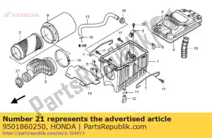 honda 9501860250 band, air cleaner connecting tube(60) - Bottom side