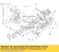 B016762, Aprilia, parafuso c / flange m6x65, Novo