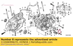 Here you can order the plate, cam chain guide from Honda, with part number 11206KRN670: