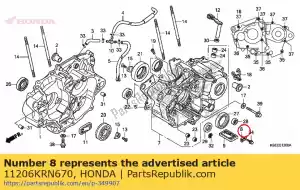 honda 11206KRN670 plate, cam chain guide - Bottom side