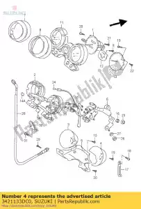 suzuki 3421133DC0 cas, inférieur, tach - La partie au fond