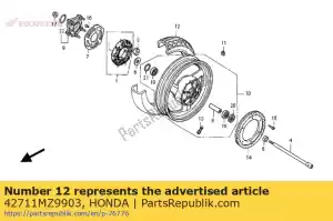 honda 42711MZ9903 nenhuma descrição disponível no momento - Lado inferior