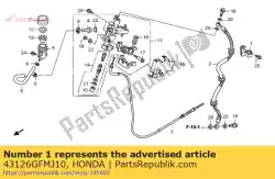 Here you can order the clamper,rr brake from Honda, with part number 43126GFMJ10: