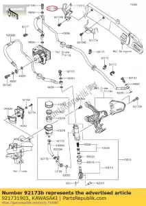 kawasaki 921731903 01 clamp,swa,fr - Bottom side