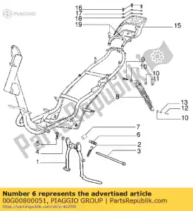 Piaggio Group 00G00800051 soporte central muelle seguro srin - Lado inferior