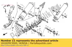 Ici, vous pouvez commander le ressort, poussée auprès de Honda , avec le numéro de pièce 18182MCJ000: